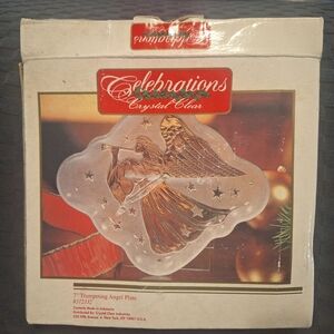 Crystal Clear Trumpeting Angel Plate